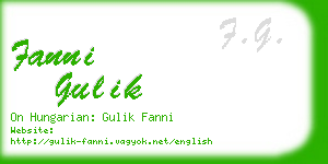 fanni gulik business card